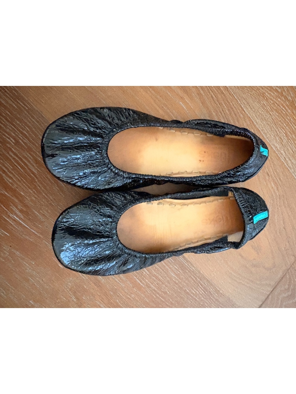 Tieks Black Ballet Flats Soft Leather Comfortable Size 6